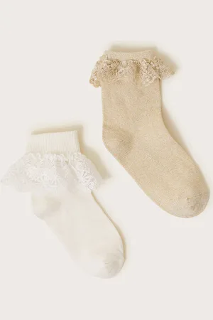 Monsoon 2-Pack Lace Trim Socks