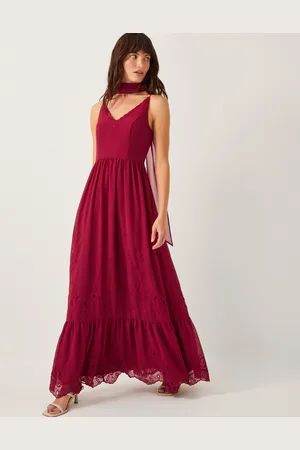 Monsoon Clare Cutwork Maxi Dress & Scarf