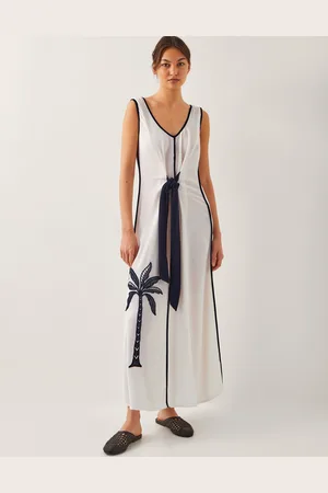 Monsoon Nyla Embroidered Tie Maxi Dress