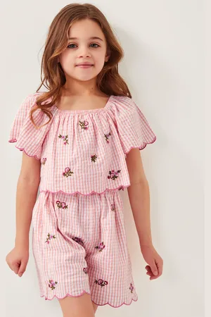 Monsoon Floral Embroidered Gingham Playsuit