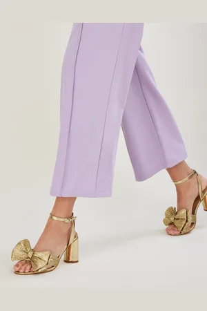 Monsoon Metallic Bow Block Heel Sandals