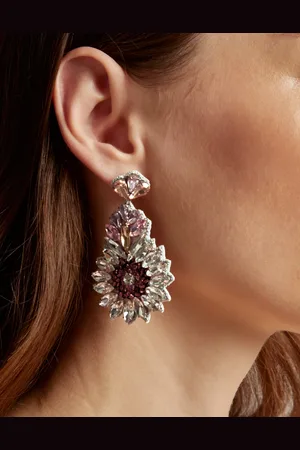 Monsoon Gemstone Floral Drop Earrings