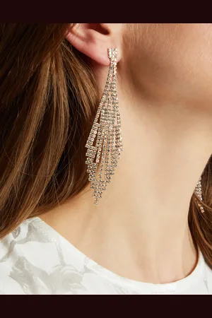 Monsoon Diamante Diamond Fringe Drop Earrings