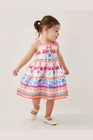 Monsoon Baby Sequin Embellished Flamingo Dress