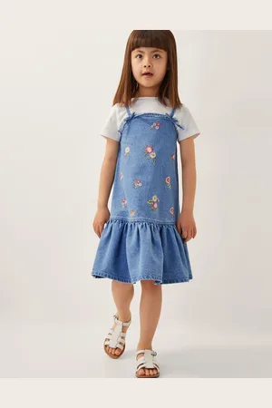 Monsoon Floral Denim Dress and T-Shirt Set