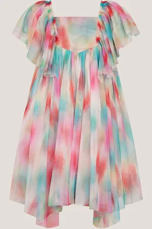 Monsoon Ikat Flower Tulle Party Dress
