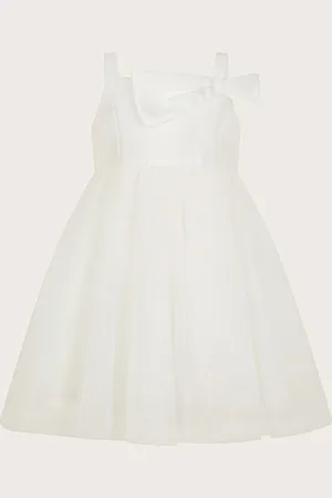 Monsoon Baby Betty Bow Twill Dress