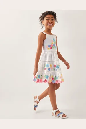 Monsoon Floral Embroidered Cotton Dress