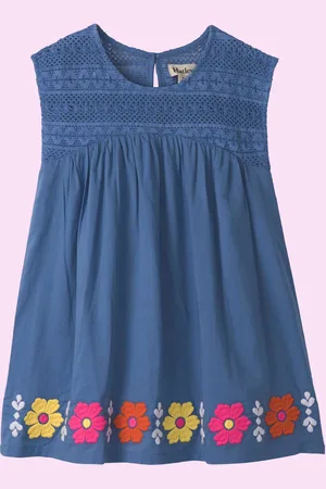 Hatley Floral Embroidered Crochet Dress