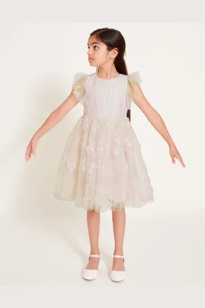 Monsoon Penny Iridescent 3D Floral Dress