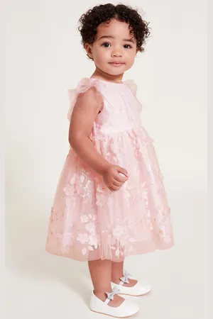 Monsoon Baby Penny 3D Floral Shimmer Dress