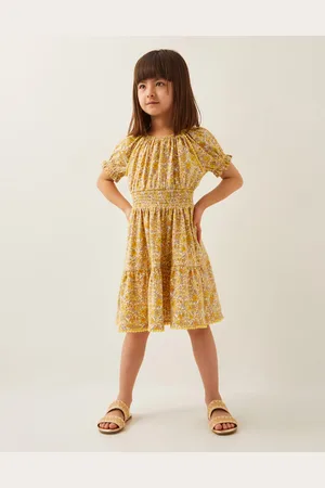Monsoon Floral Puff Sleeve Jersey Dress