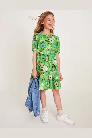 Monsoon Puff Sleeve Floral Dress