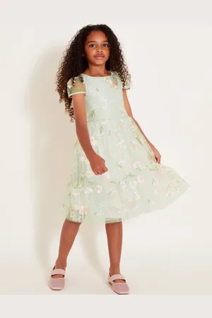 Monsoon Magdalena Floral Embroidered Tulle Dress