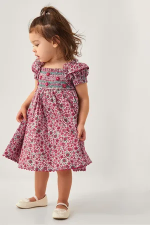 Monsoon Baby Floral Print Smock Dress
