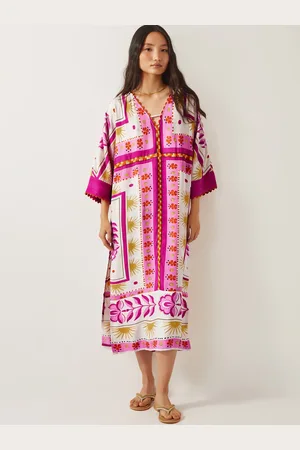 Monsoon Tina Summer Floral Maxi Kaftan Dress