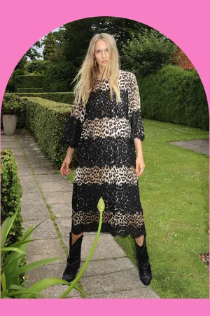 Crās Elina Print Lace Midi Dress