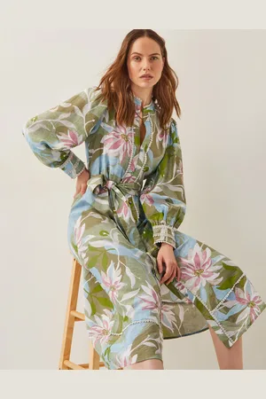 Monsoon Piper Floral Print Midi Dress