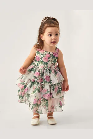 Monsoon Baby Raye Floral Organza Tiered Dress