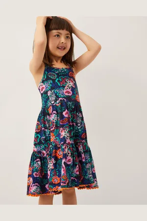 Monsoon Floral Animal Print Cotton Dress