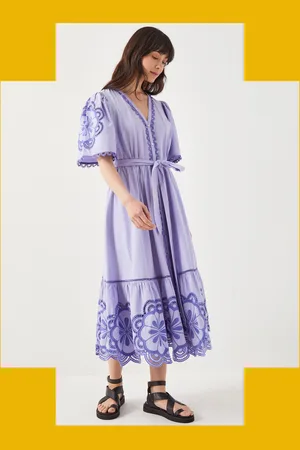 Bohemia East Aliona Floral Broderie Midi Dress