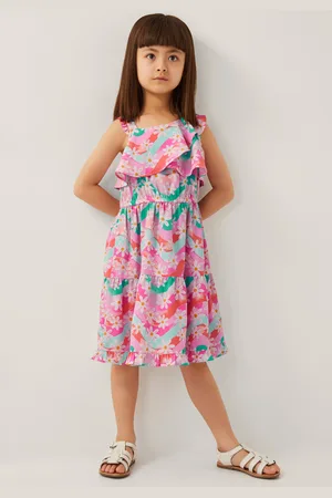 Monsoon Asymmetrical Frilly Floral Dress
