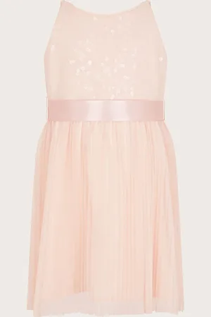 Monsoon Baby Keita Sequin Pleated Dress