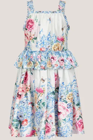 Monsoon Rose Floral Satin Dress