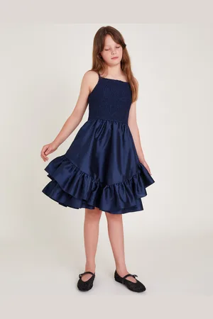 Monsoon Clariska Smocked Taffeta Prom Dress