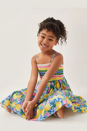 Monsoon Amalfi Lemon Print Crochet Dress