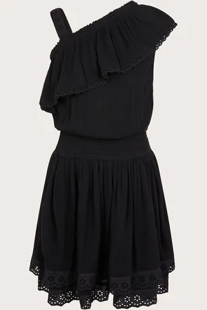 Monsoon Asymmetrical Broderie Frill Dress