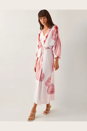 Monsoon June Floral Kimono Maxi Dress