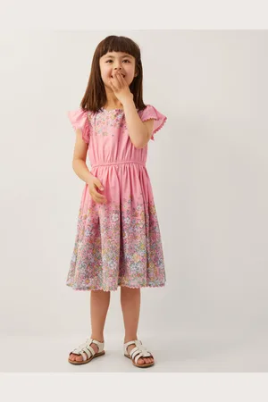 Monsoon Floral Frill Sleeve Dress