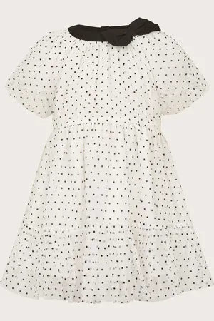 Monsoon Baby Emily Short Sleeve Spotty Tulle Dress