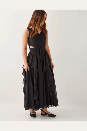 Monsoon Clemmie Cut-Out Ruffle Prom Dress