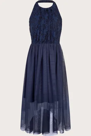 Monsoon Hayley Halter Lace Prom Dress