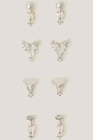 Monsoon 4-Pack Bridesmaid Pearl Clip-On Earrings