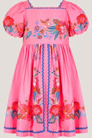 Monsoon Aurelia Tropical Floral Puff Sleeve Dress