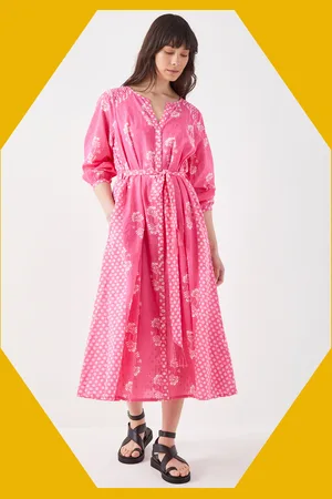 Bohemia East Amber Floral Print Midi Dress