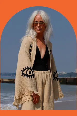 Monsoon Meraki Beach Eye Kimono Two-Piece