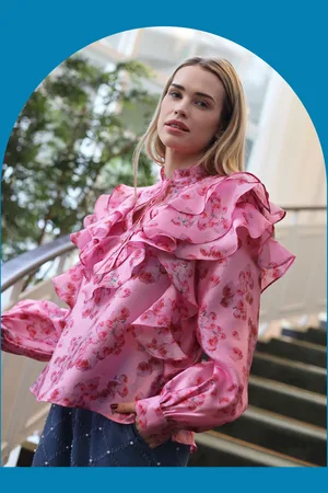 Crās Sylvia Rose Ruffle Blouse