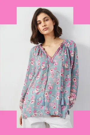 Bohemia East Clementine Embroidered Floral Blouse