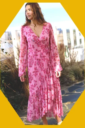 Crās Debbie Floral Mesh Wrap Dress