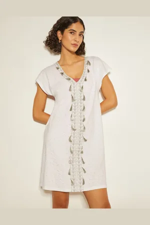 Monsoon Jodie Tassel Beach Tunic Mini Dress