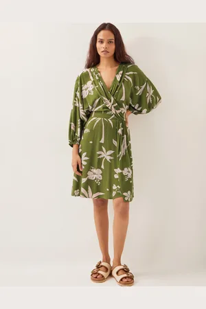 Monsoon Mariam Leaf Print Mini Dress