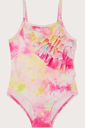 Monsoon Tie Dye Ruffle Swimsuit