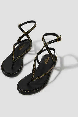 Monsoon Cleo Stud Leather Strappy Flip Flop Sandals