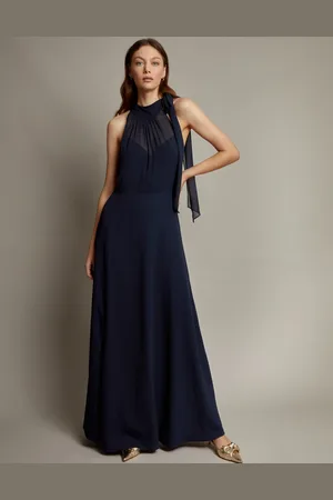 Monsoon Monika Halter Chiffon Maxi Dress