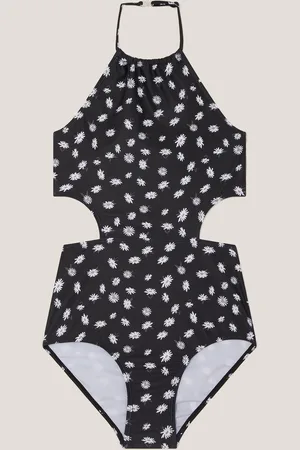 Monsoon Ditsy Print Cut-Out Swimsuit