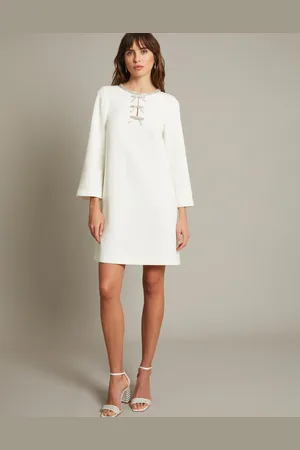 Monsoon Paola Bow Diamante Shift Wedding Dress